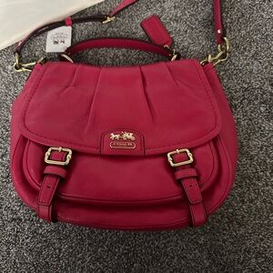 Coach Pink Shoulder Bag with Adjustable Strap